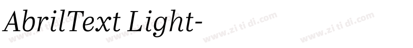 AbrilText Light字体转换 AbrilText Light字体转换